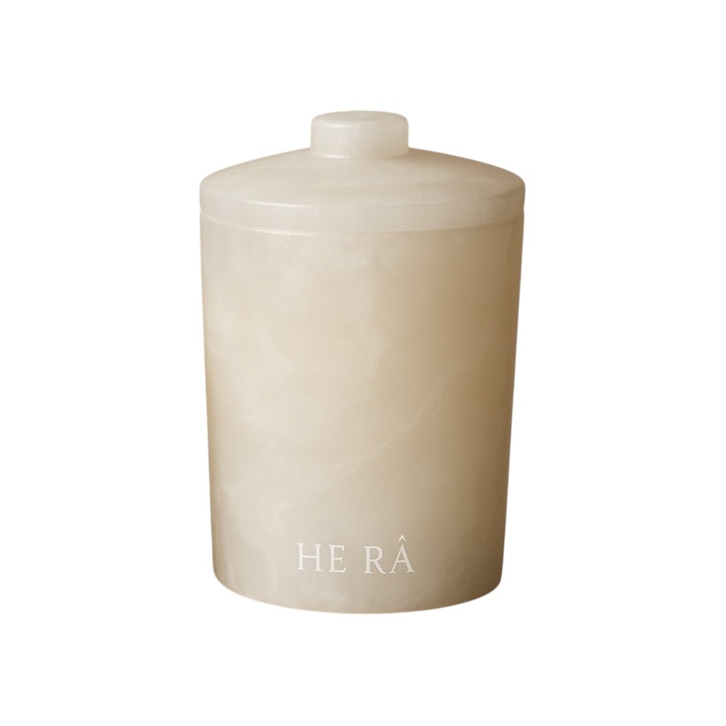 bougies en albâtre de la marque HE RA